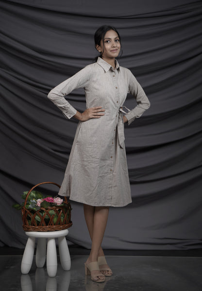 Gray Cloud Shirt Dress