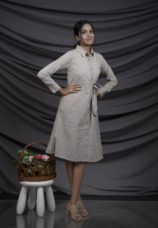 Gray Cloud Shirt Dress