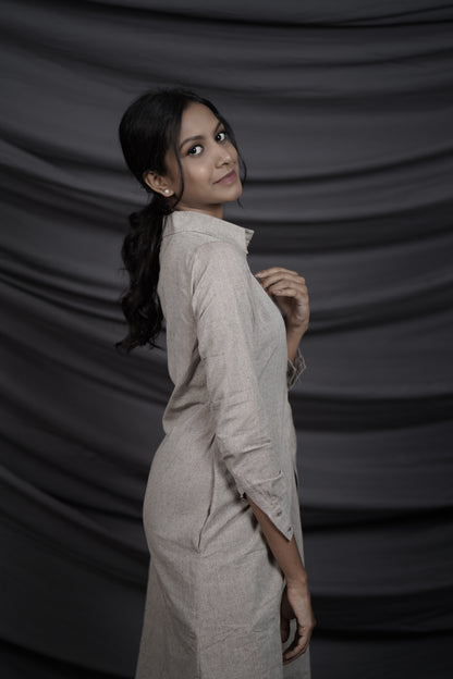 Gray Cloud Shirt Dress