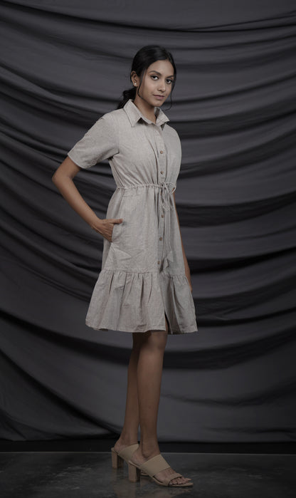 Gray Cloud Shirt Dress