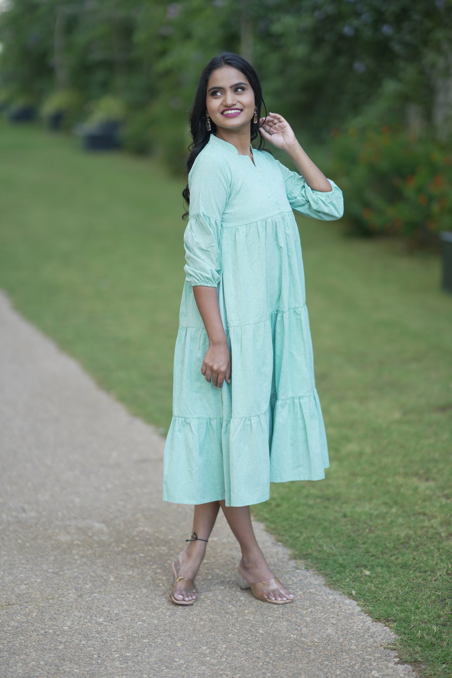 Celeste Blue A-line Dress