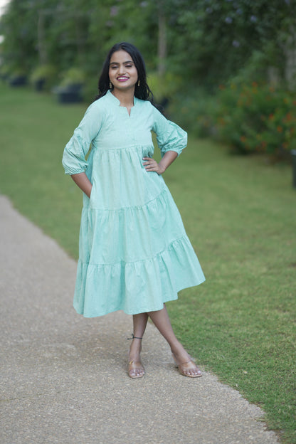 Celeste Blue A-line Dress