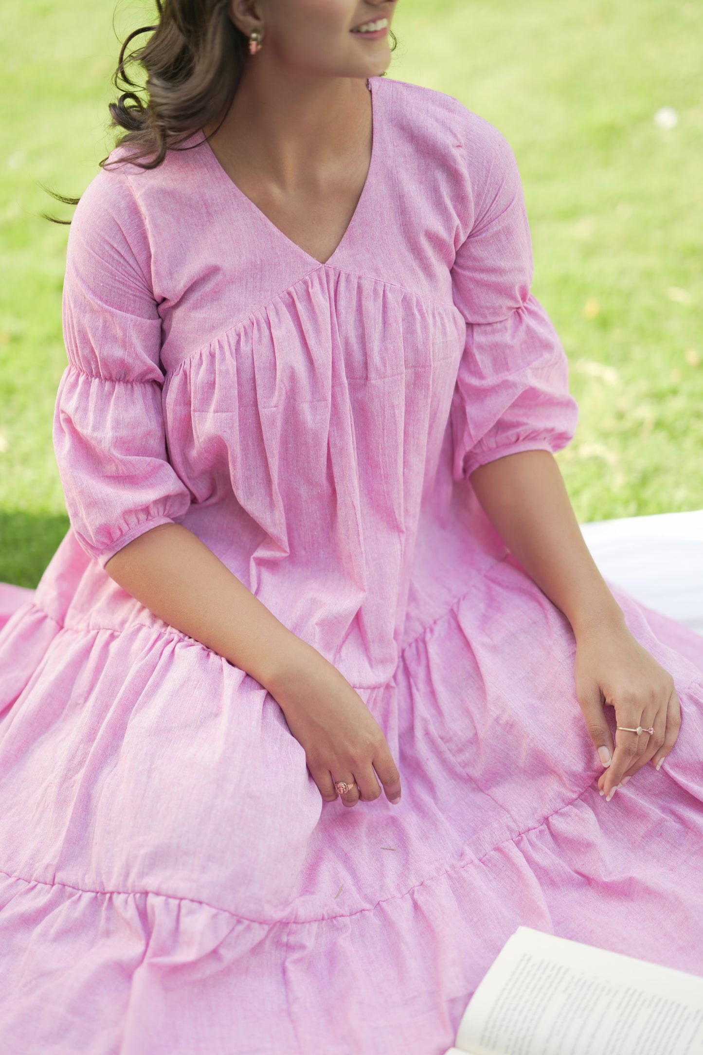 Pink Flare Tired Dress