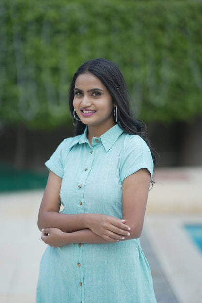 Celeste Blue A-line Dress