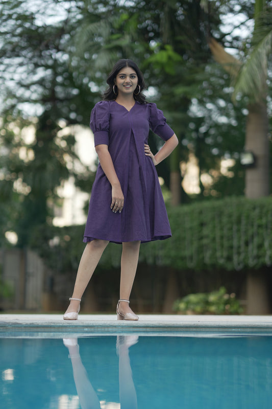 Ripe Plum A-line Dress