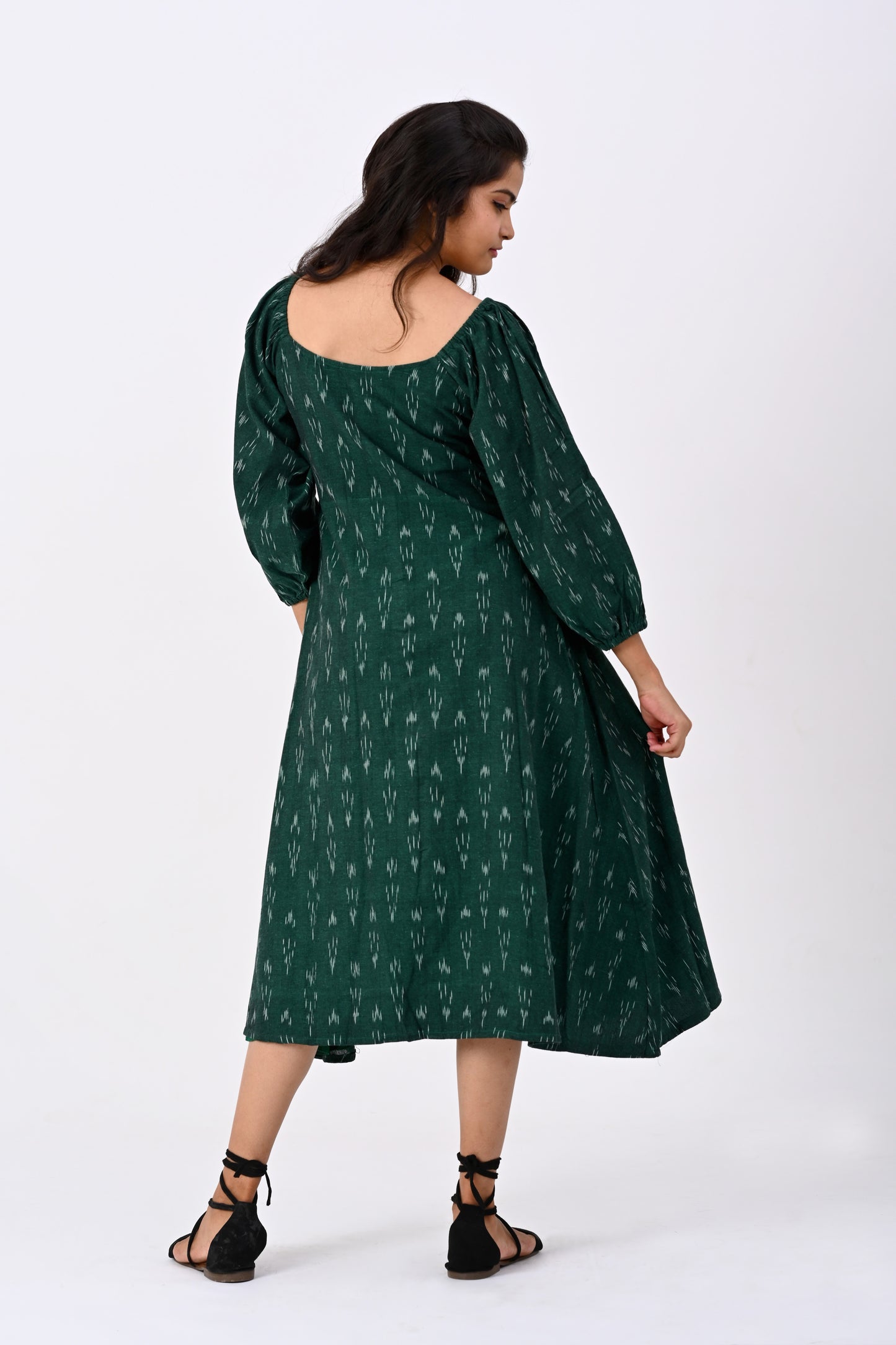 Green Ikkat Sheath dress