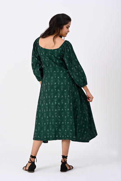 Green Ikkat Sheath dress