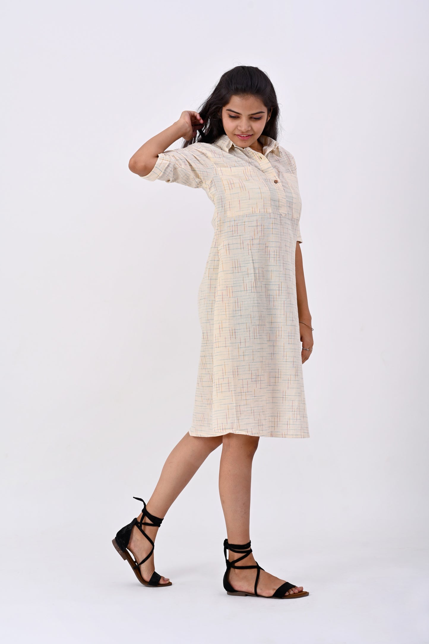 White collar dress
