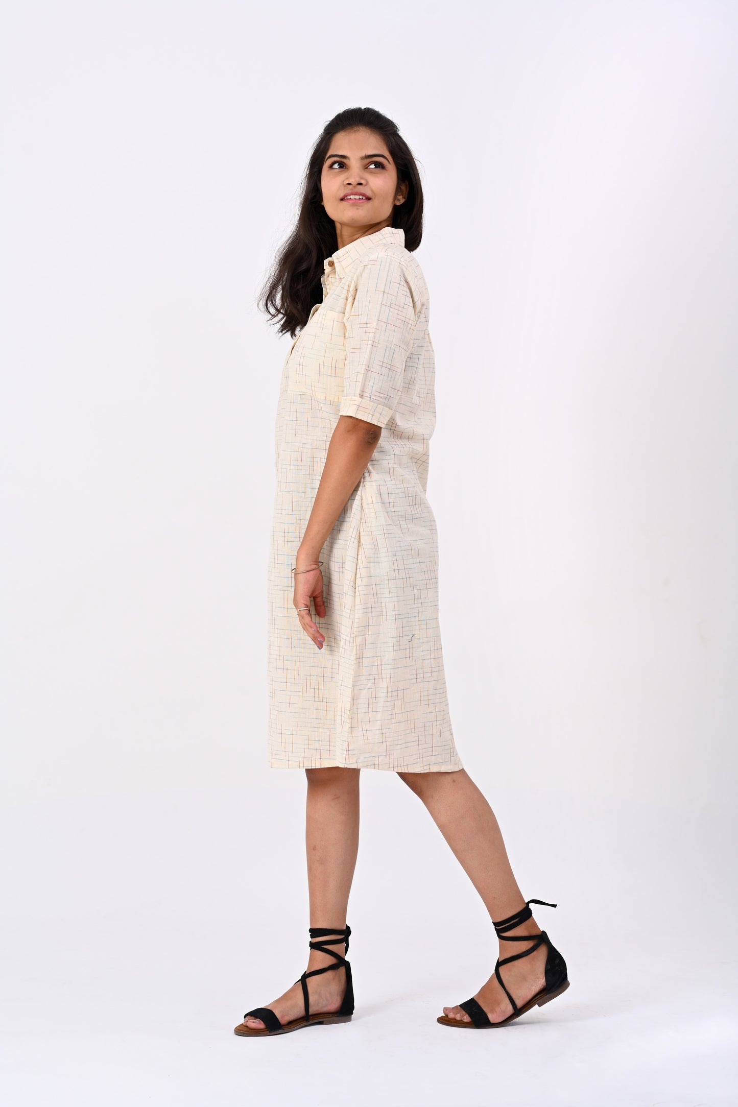 White collar dress