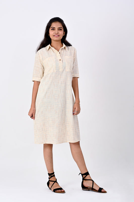 White collar dress