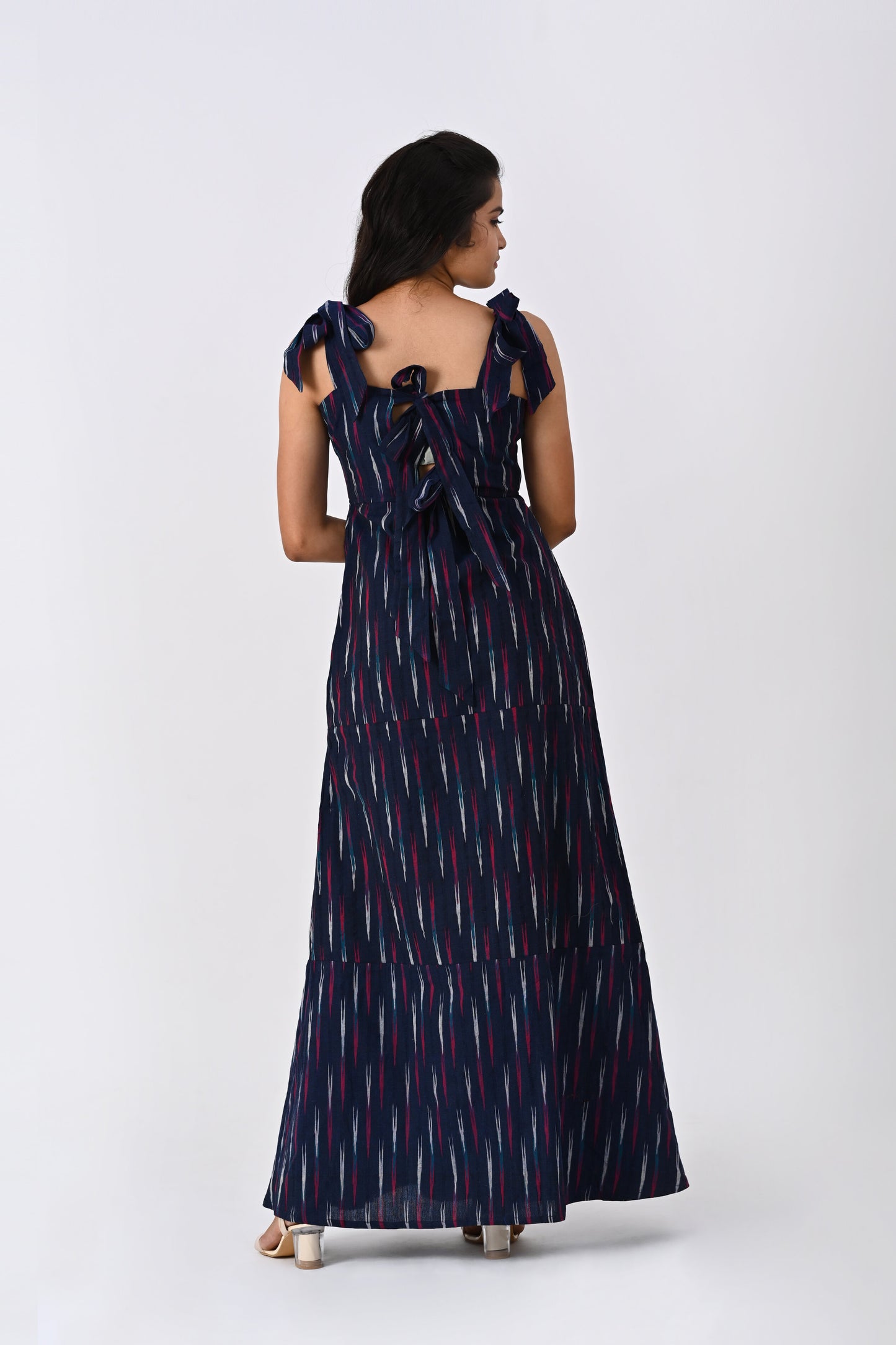Navy Blue Ikkat Maxi