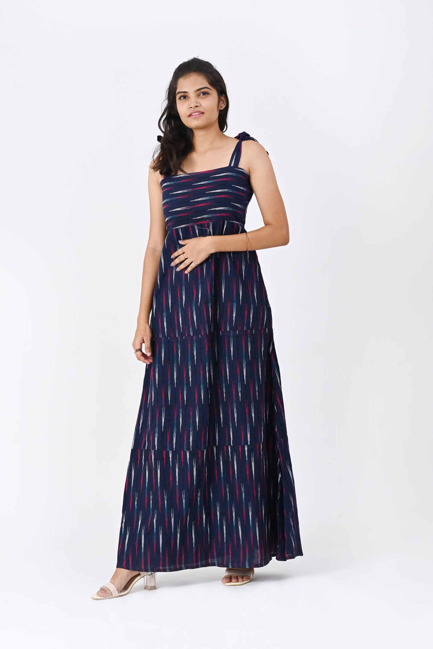 Navy Blue Ikkat Maxi