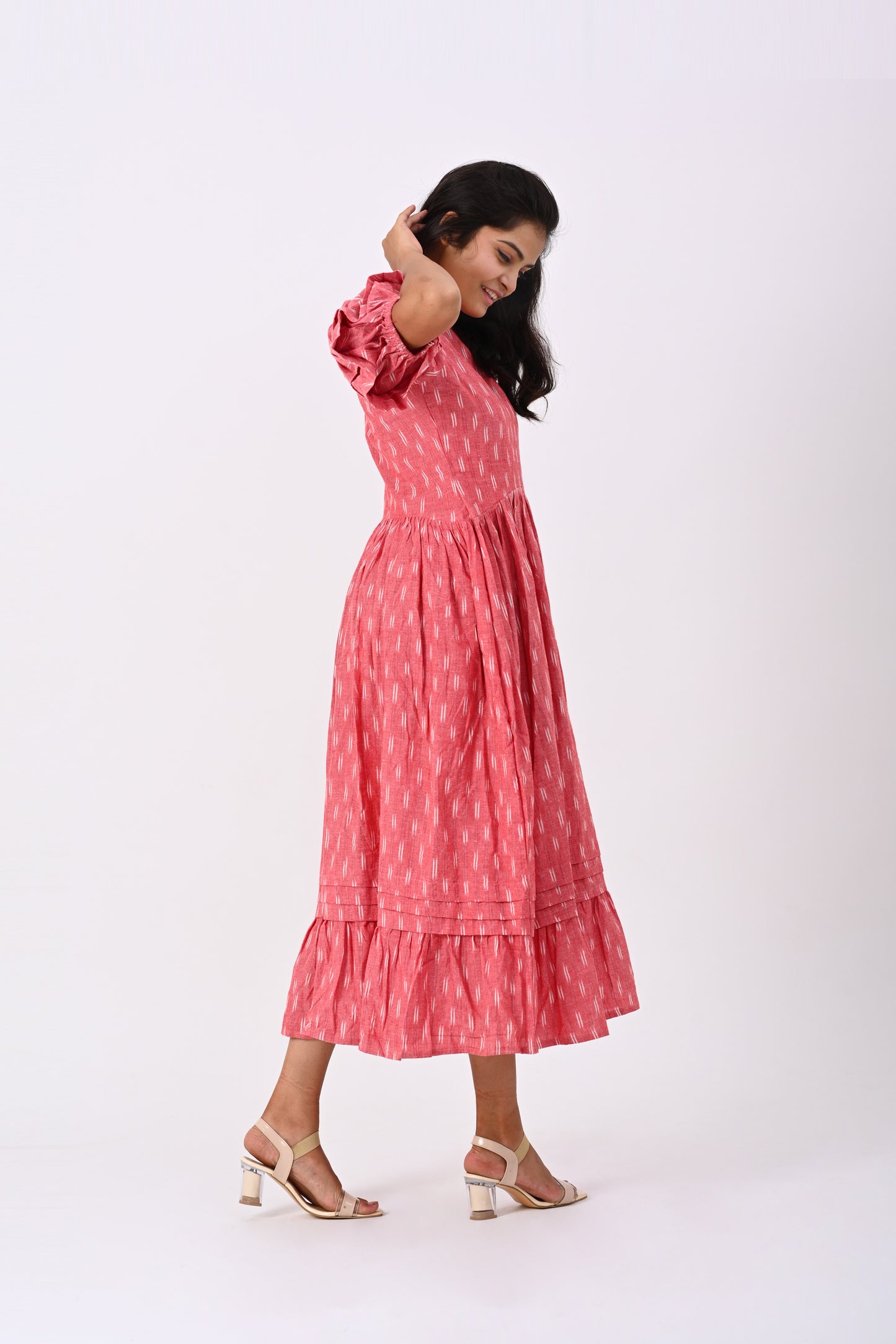 Pink Ikkat Maxi