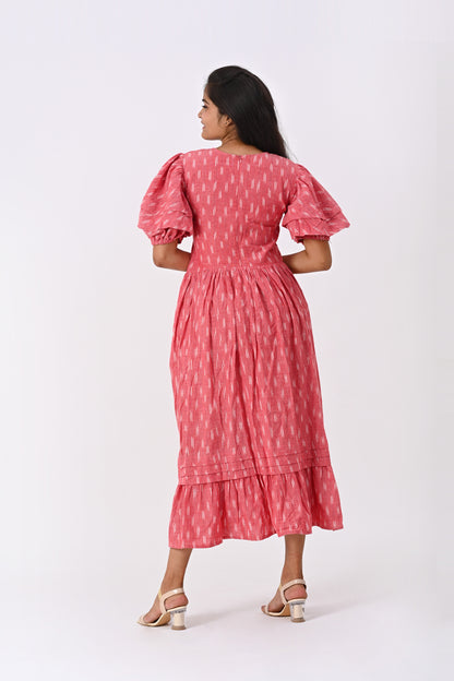 Pink Ikkat Maxi