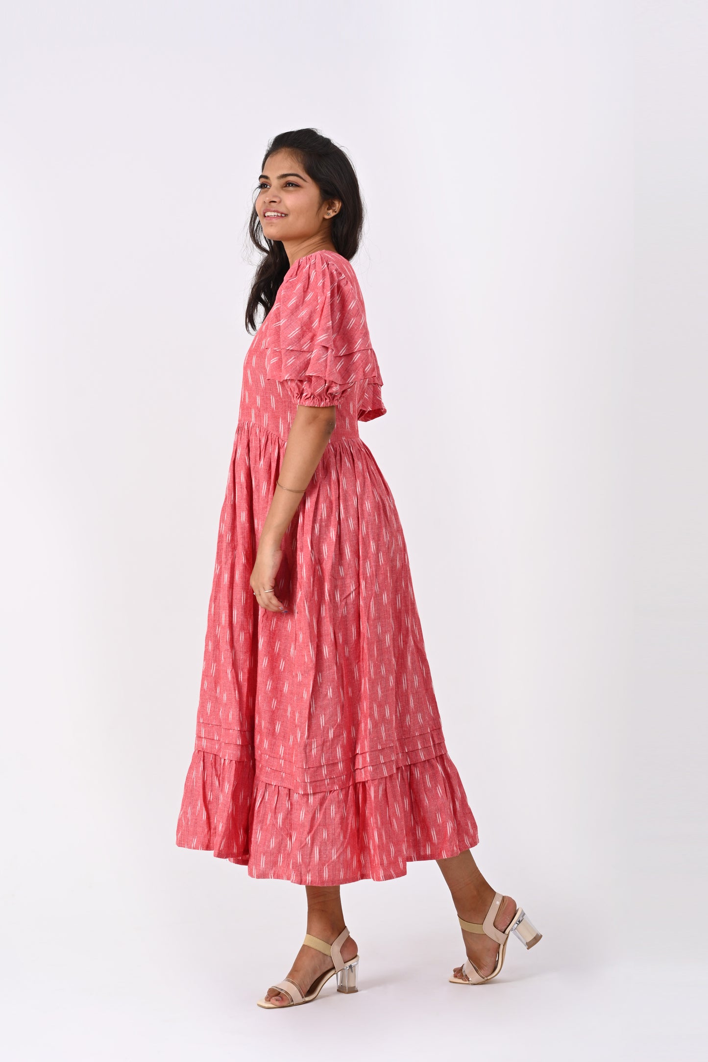 Pink Ikkat Maxi