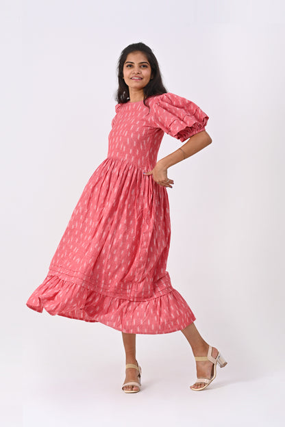 Pink Ikkat Maxi