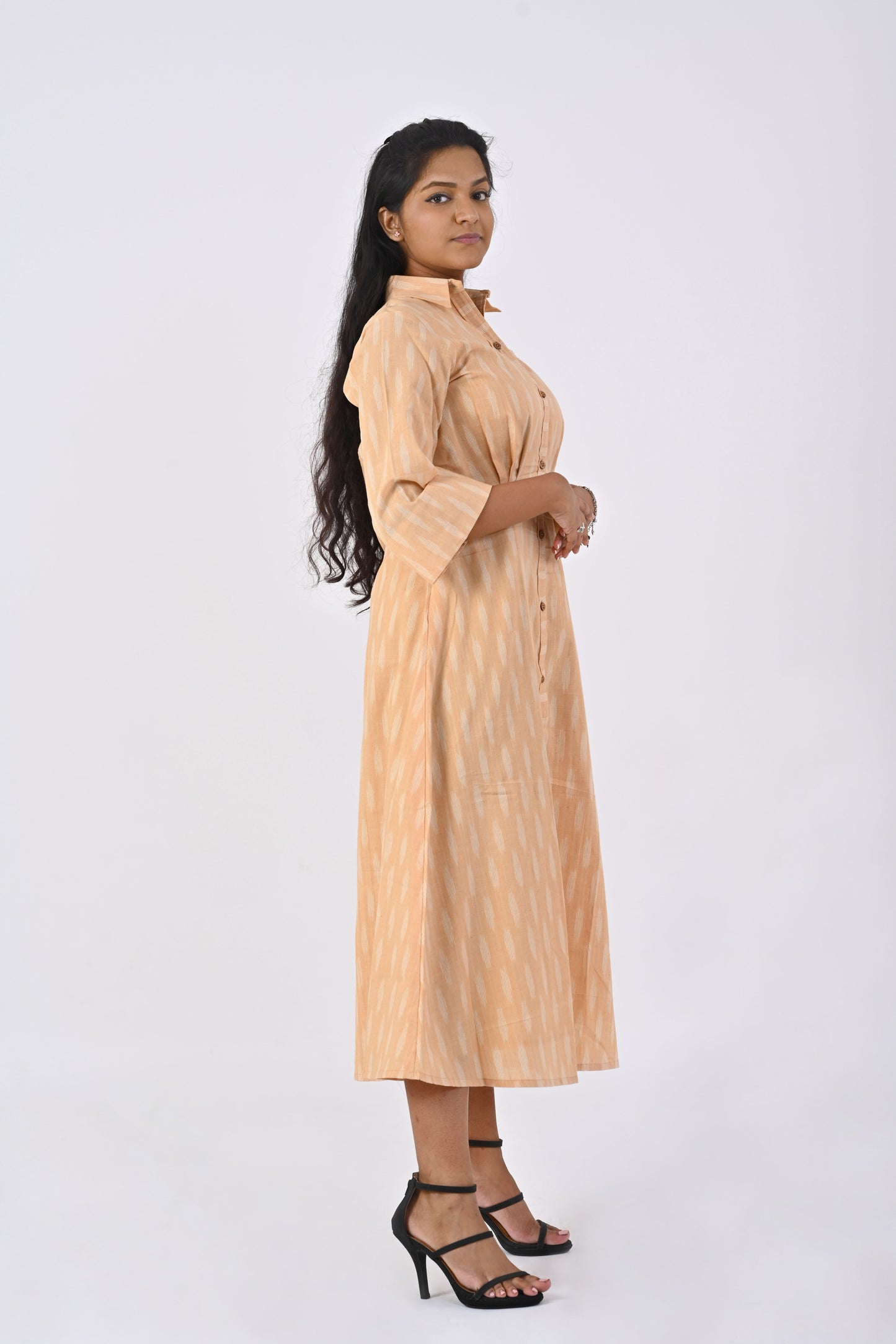 Beige Shirt Dress