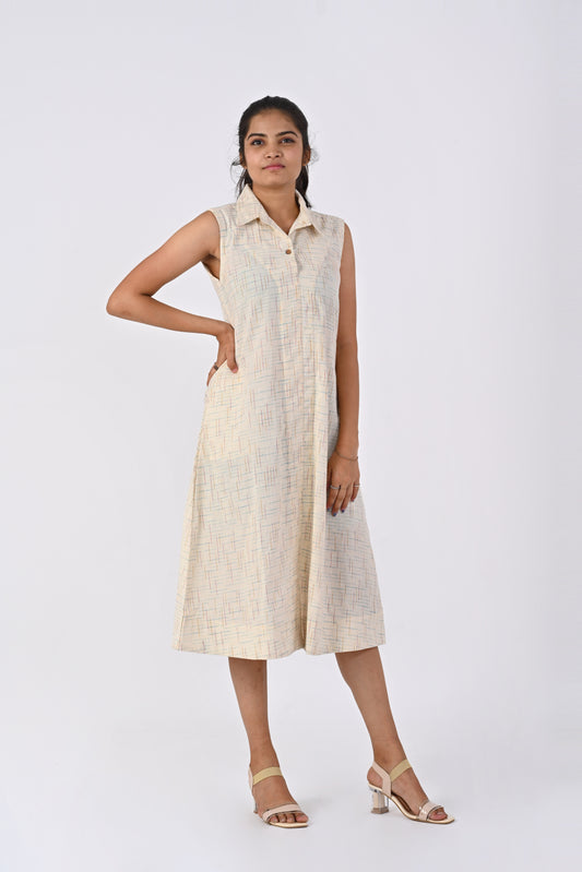 White Kora Collar Dress