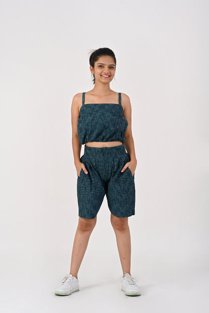 Dark Blue Kora Shorts Co-Ord