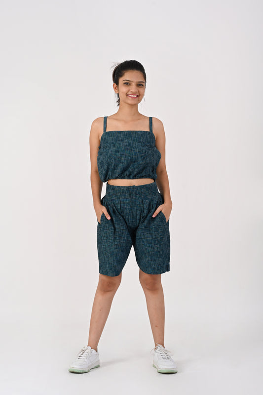 Dark Blue Kora Shorts Co-Ord