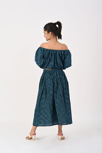 Dark Blue Kora Skirt Co-Ord