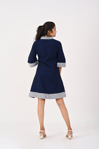 Navy Blue Collar dress