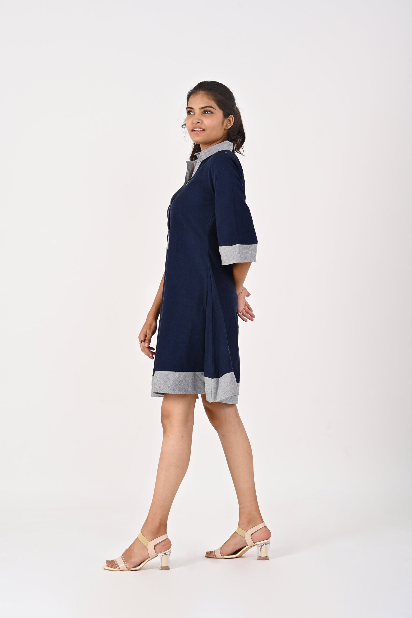 Navy Blue Collar dress