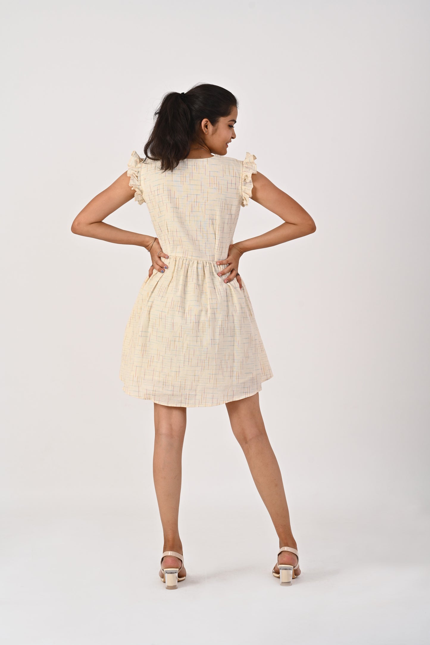 White Kora V-Neck Dress