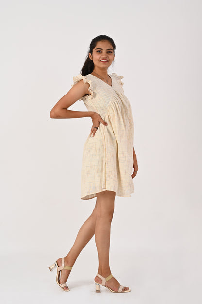 White Kora V-Neck Dress