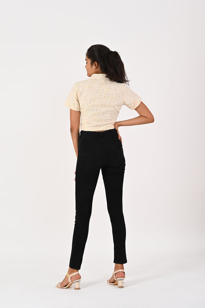 White Kora Crop Shirt