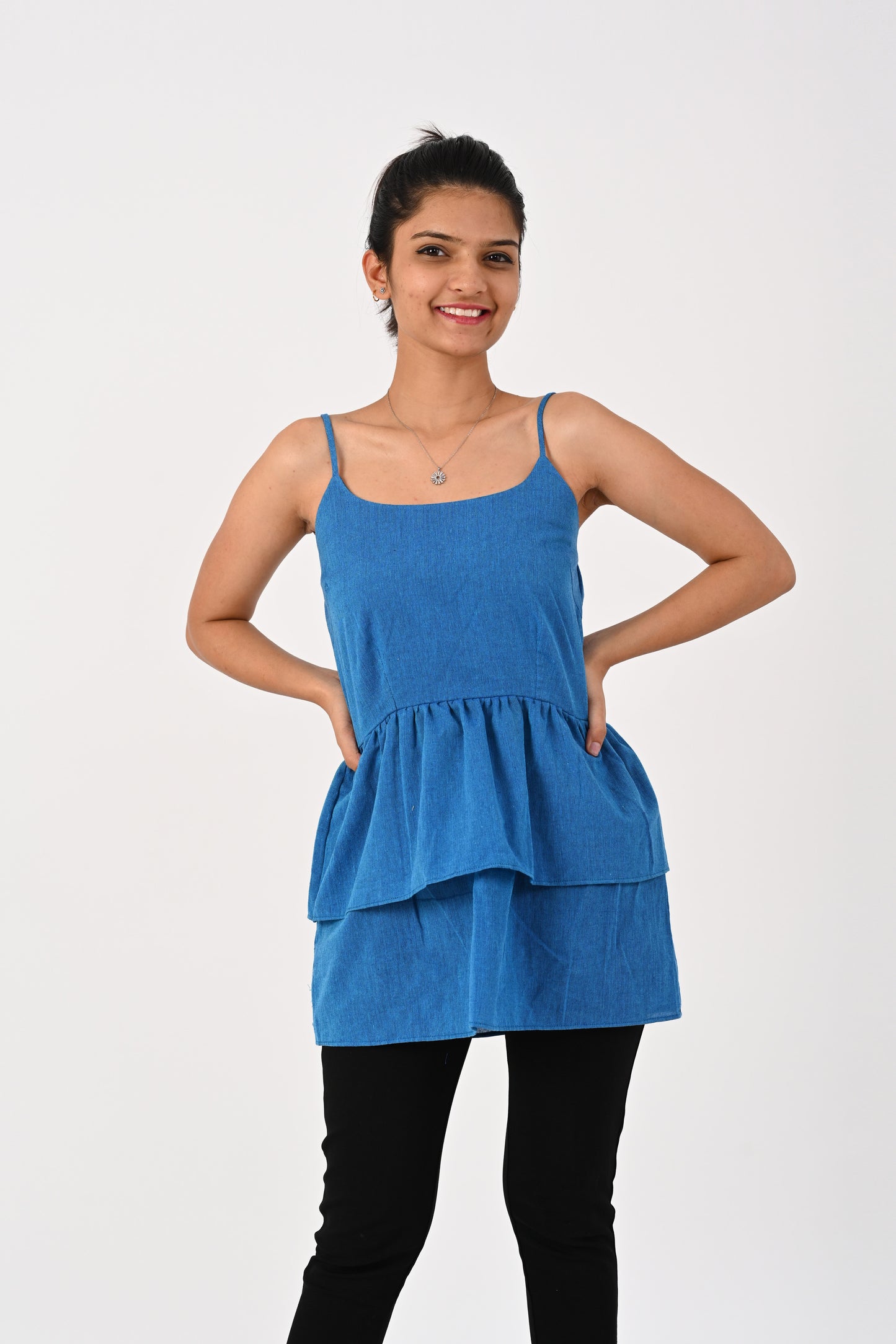 Blue Slip Top