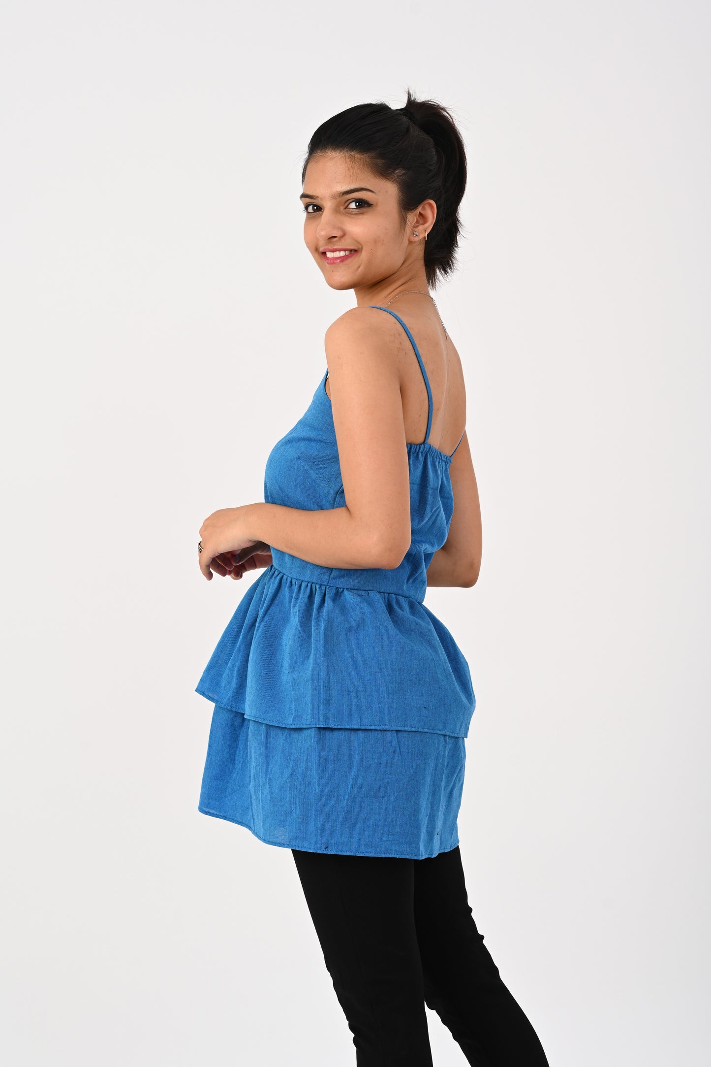 Blue Slip Top