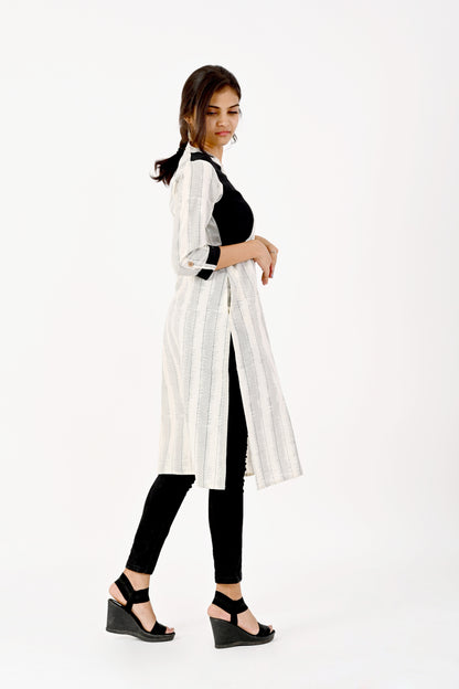 White and black kurta