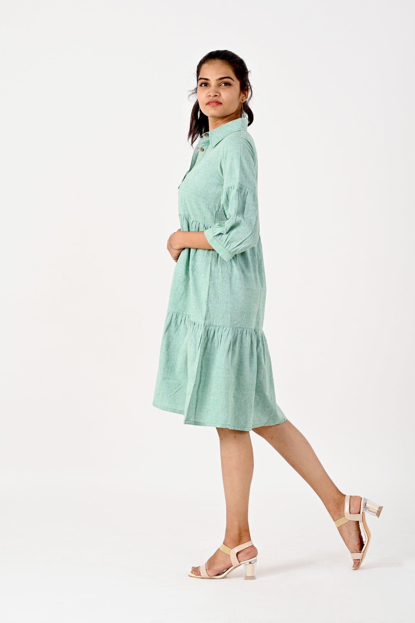 Sea Green Tier Dress