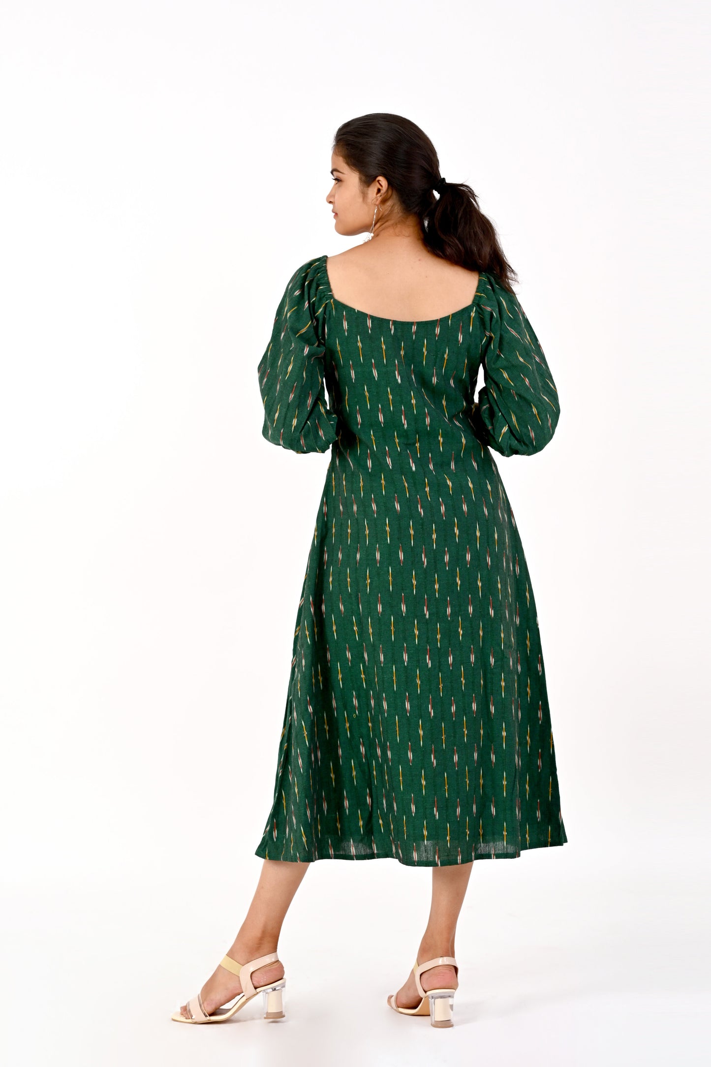 Green Ikkat Sheath dress