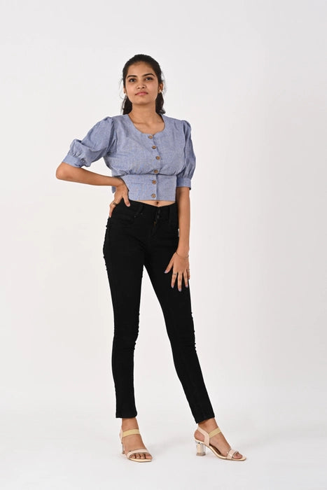 Light Purple Crop Shirt