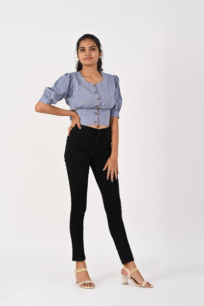 Light Purple Crop Shirt