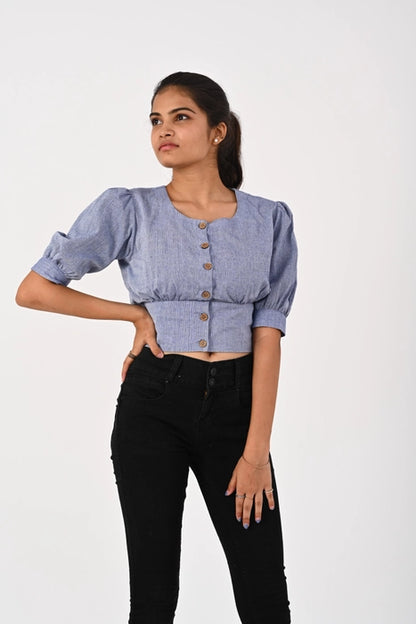 Light Purple Crop Shirt