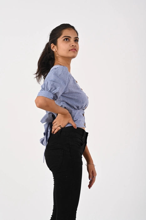 Light Purple Crop Shirt