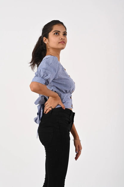 Light Purple Crop Shirt